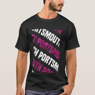 Camiseta Camuflagem rosa com padrão Portsmouth Camo