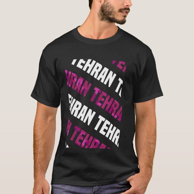 Camiseta Camuflagem rosa com padrão Tehran Camo (Frente)