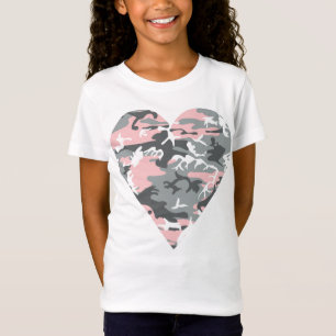 Camiseta Camuflagem Rosa e Cinza, Militar, Exército