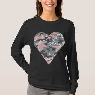 Camiseta Camuflagem Rosa e Cinza, Militar, Exército