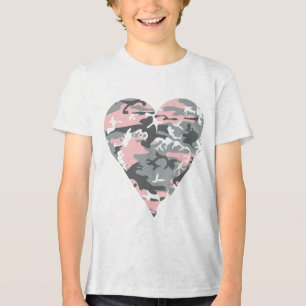 Camiseta Camuflagem Rosa e Cinza, Militar, Exército