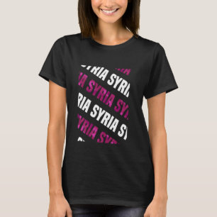 Camiseta Camuflagem Rosa Padrão da Síria