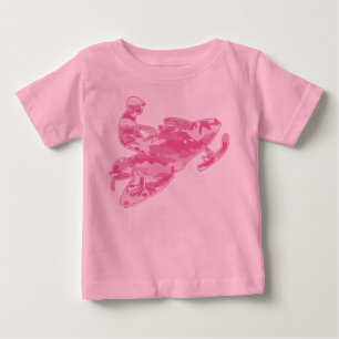 Camiseta Camuflagem Rosa Snowmobile