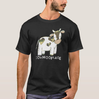 Camiseta Camuflagem Trocadilho Camo Vaca