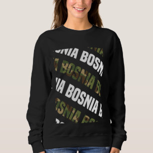 Camiseta Camuflagem Verde de Padrão da Bósnia Camo