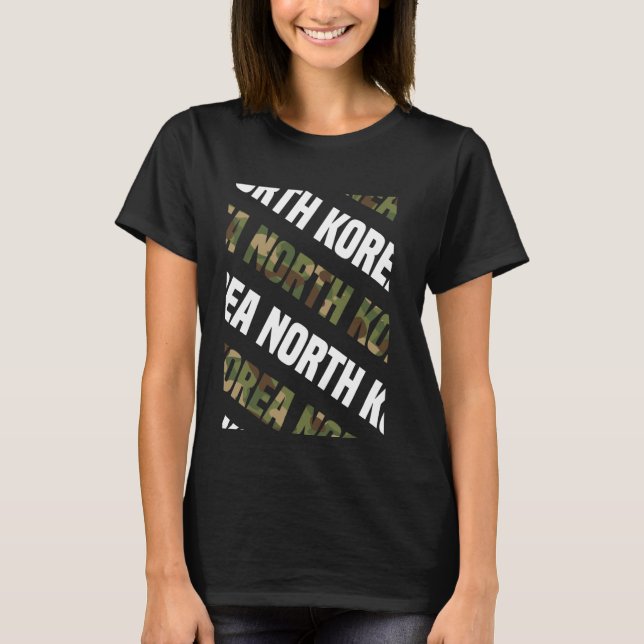 Camiseta Camuflagem Verde de Padrão da Coreia do Norte (Frente)