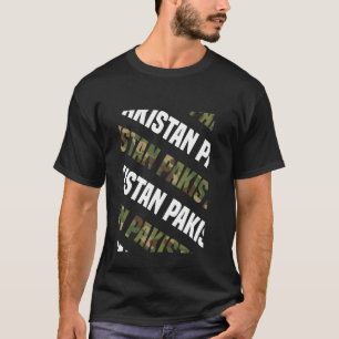 Camiseta Camuflagem Verde de Padrão do Paquistão