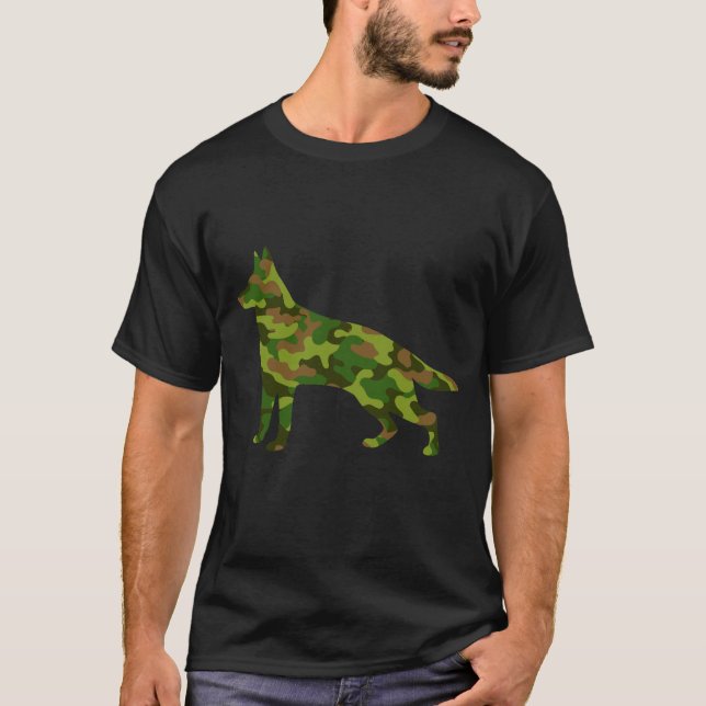 Camiseta Camuflagem verde do exército alemão Shepard (Frente)