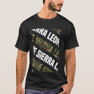 Camiseta Camuflagem Verde Padrão de Serra Leoa
