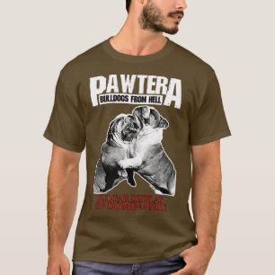 Camiseta Câmulos Pawtera do Inferno de Design de Metal Pesa
