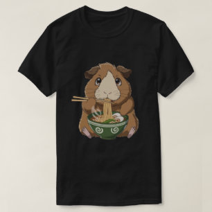 Camiseta Camundongo Fofo Comendo Ramen Masculino