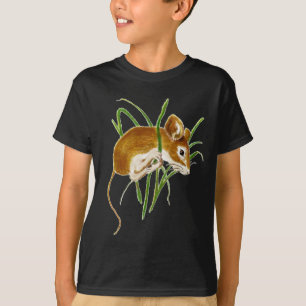 Camiseta Camundongos Cachorros, Rato Aquarela Natureza Anim