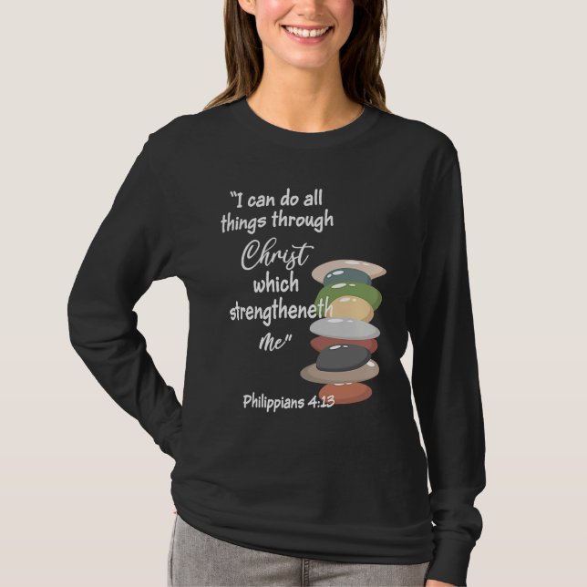 Camiseta Can Do All Things Religious Bible YM Verse YW Them (Frente)