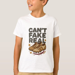 Camiseta Can’t Fake Real Football Embroidered Design