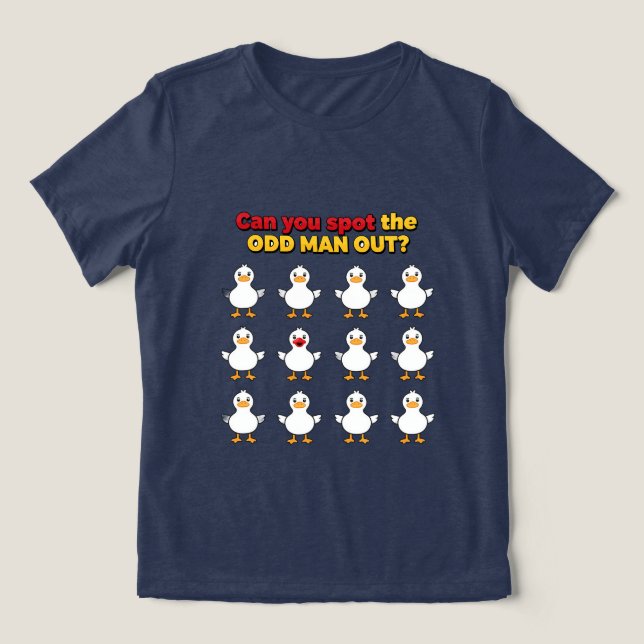 Camiseta Can you spot the odd man funny   (Design frontal)