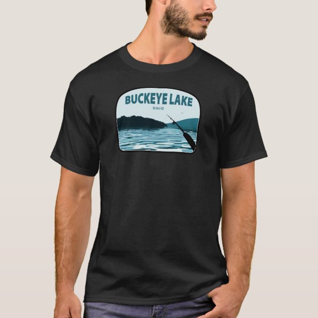 Camiseta Cana de Pesca do Lago Buckeye Ohio (Frente)