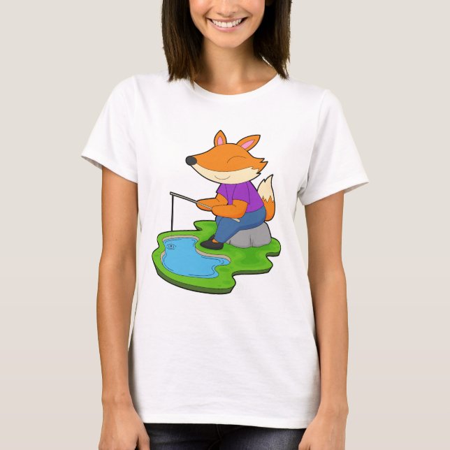 Camiseta Cana de pesca Fox Angler Pesca (Frente)