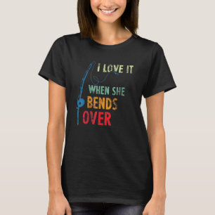 Camiseta Cana de Pesca Vintage - Eu Adoro Quando Ela Se Dob