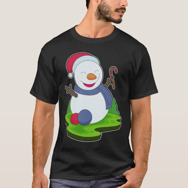 Camiseta Cana doce de Natal de Neve (Frente)