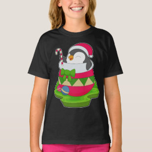 Camiseta Cana doce de Natal Pinguim