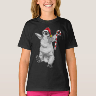Camiseta Cana doce de Natal Pinguim