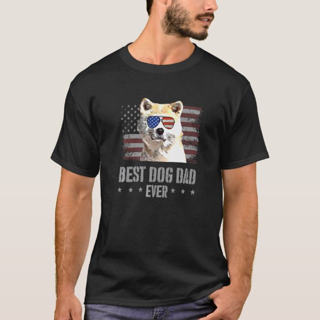 Camiseta Canaan Dog Best Dog Pai Alguma Vez Retro Usa Ameri (Frente)