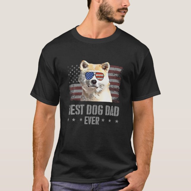 Camiseta Canaan Dog Best Dog Pai Alguma Vez Retro USA Ameri (Frente)