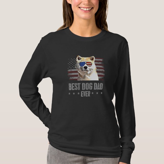 Camiseta Canaan Dog Best Dog Pai Alguma Vez Retro Usa Ameri (Frente)
