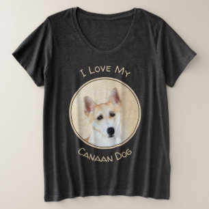 Camiseta Canaan Dog Painting - Arte de Cachorro Original