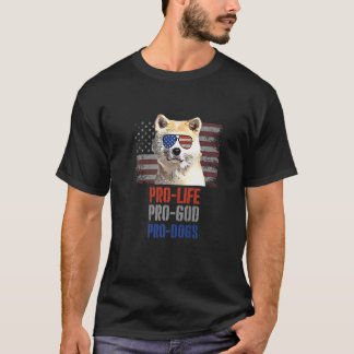 Camiseta Canaan Dog Pro Life Pro God Pro Cães