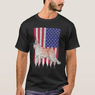 Camiseta Canaan Patriotic Dog USA Prioridade American Flag