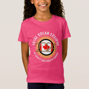 Camiseta CANADÁ 2024 TOTAL DE CRIANÇAS ECLIPSE SOLARES Rosa