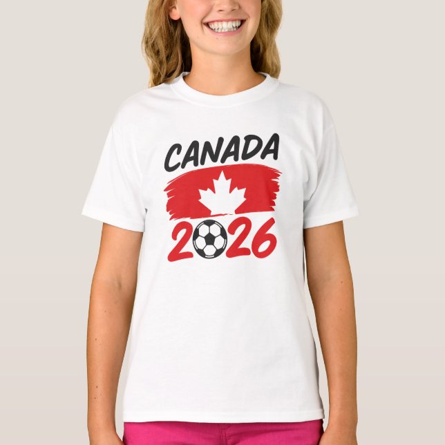 Camiseta Canadá 2026 Design de Fã de Futebol com Folha de B (Frente)
