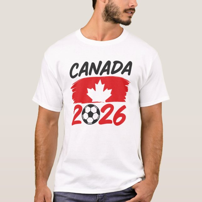 Camiseta Canadá 2026 Design de Fã de Futebol com Folha de B (Frente)