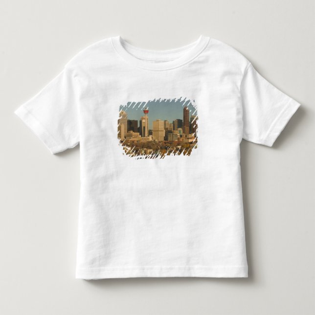 Camiseta Canadá, Alberta, Calgary: Silhueta da Cidade a par (Frente)