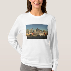 Camiseta Canadá, Alberta, Calgary: silhueta da cidade a par