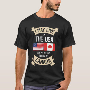 Camiseta Canada American Flag Usa Canadian Roots Gifts