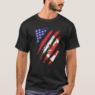 Camiseta Canadá American Grown Flag USA Patriot Heritage Mo
