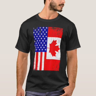 Camiseta Canadá Americano Canadá Bandeira 4 de julho