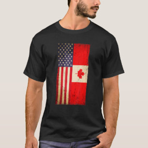 Camiseta Canadá Americano Canadá Bandeira 4 de julho