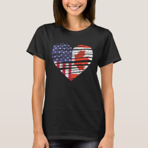 Camiseta Canadá Americano Grown Heart USA Patriot Heritage