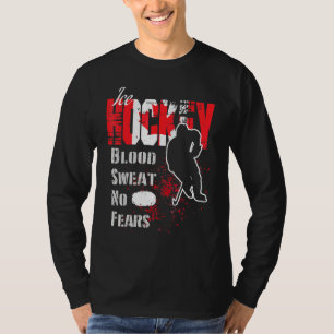Camiseta Canadá Apoiante Suor De Sangue Sem Medo De Hóquei
