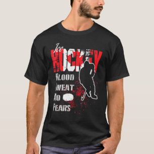 Camiseta Canadá Apoiante Suor De Sangue Sem Medo De Hóquei