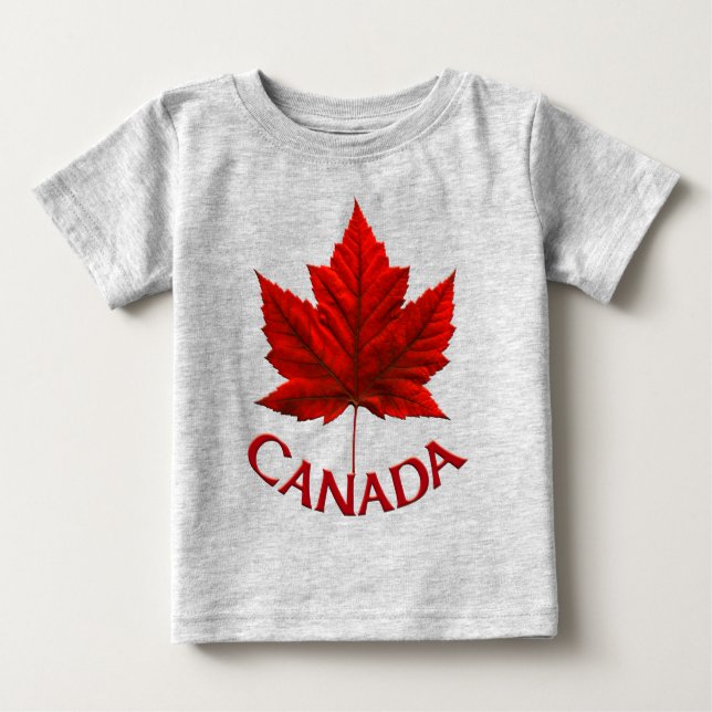 Camiseta Canada Baby T shirts Canadá Maple Leaf Baby Shirt (Frente)