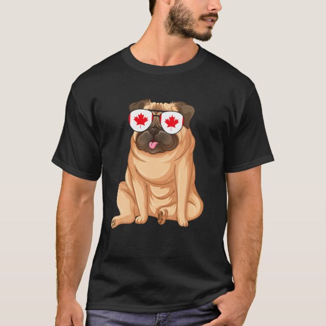 Camiseta Canadá Bandeira Canadiana Bull Dog Funny Sunvidles (Frente)