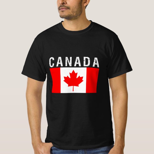 Camiseta Canadá, bandeira do Canadá (Frente)