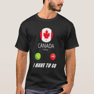 Camiseta Canadá Bandeira Souvenir Canadá Está Chamando