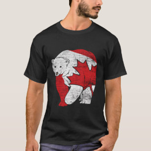 Camiseta Canada Bear Maple Leaf Canada