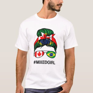 Camiseta Canadá Brasil Bandeira do Canadá Brasil Mensagem d
