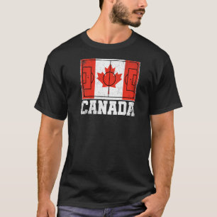 Camiseta Canadá Campo de futebol - Bandeira do Orgulho Cana